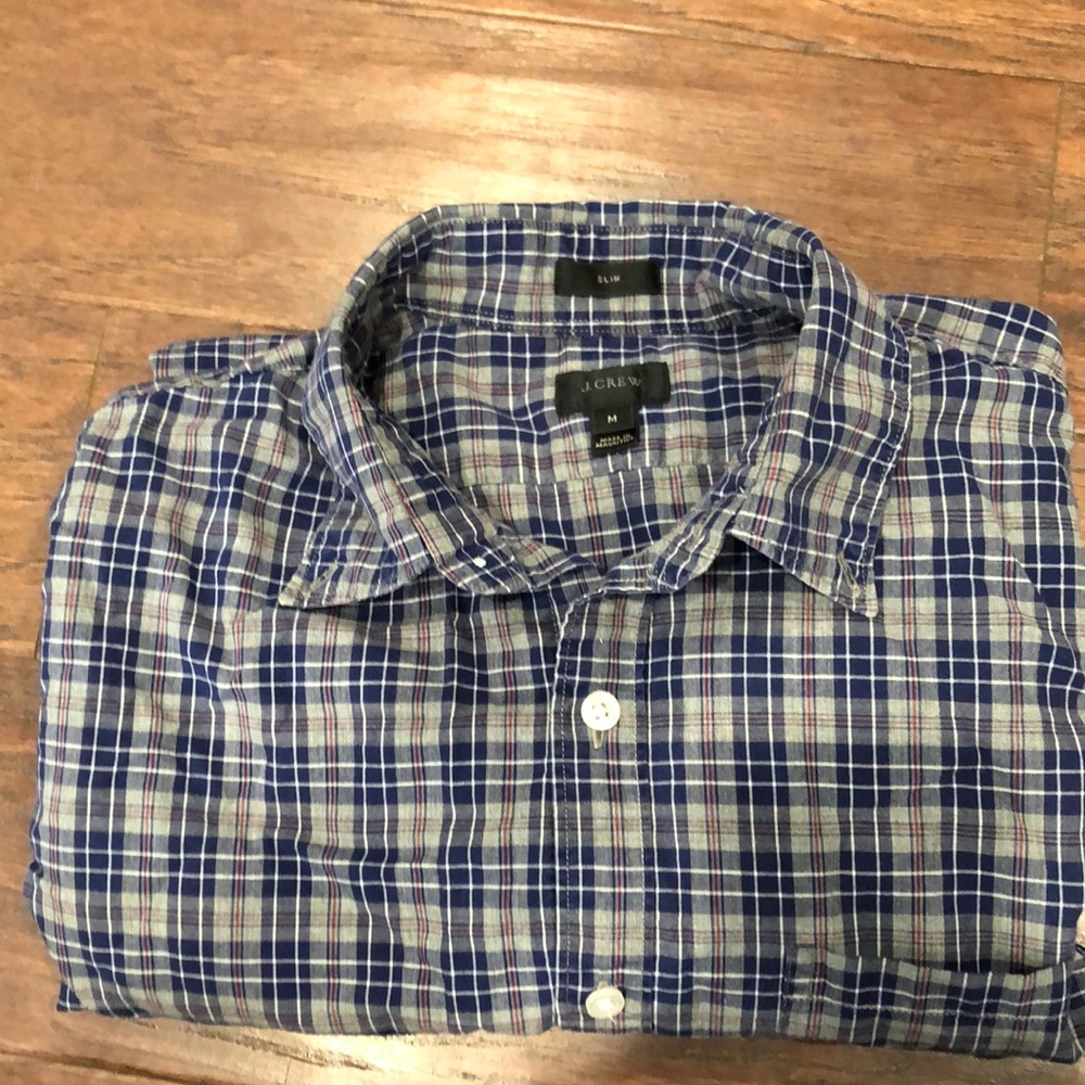 J. Crew plaid shirt long sleeve medium slim